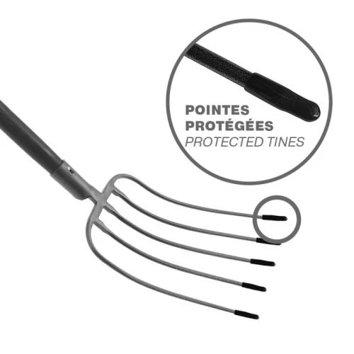 Fourche à Fumier épaules Carrées Mermier à Douille Avec Pointes Protégées En Acier 4 Fourche à Fumier épaules Carrées Mermier à Douille Avec Pointes Protégées En Acier – Image 2