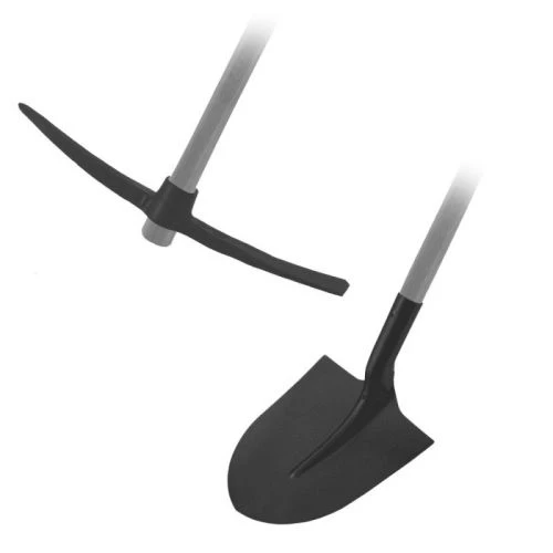 Lot De Pelle Col De Cygne Ronde 26 Cm + Pioche 2 Kg Emmanchée Bois Brut Mermier - 985165 3 Lot De Pelle Col De Cygne Ronde 26 Cm + Pioche 2 Kg Emmanchée Bois Brut Mermier - 985165